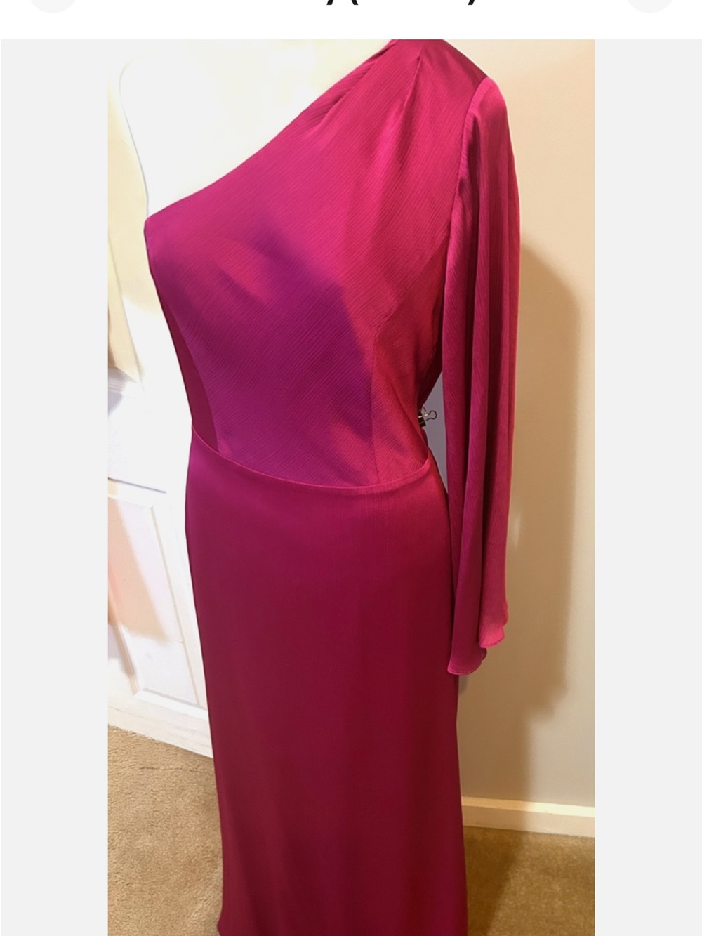 Sachin + Babi One-Shoulder Hot Pink Evening Gown - Picture 7 of 16